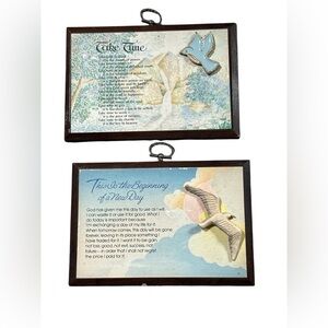 Vintage Inspirational‎ Wall Plaques with Bird Designs